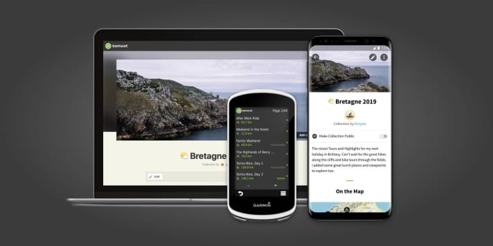 Until now, Komoot users could not create collections themselves. This changes with Komoot Premium. You can pack completed and planned tours into such a collection or simply bundle highlights. | n.