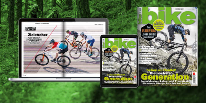    Get BIKE 10/2020 with our focus on "New products 2021". Order the current <a href="https://www.delius-klasing.de/bike" target="_blank" rel="noopener noreferrer">BIKE free shipping to your home</a> , or choose the digital edition for €4.49 in the BIKE app for your <a href="https://apps.apple.com/en/app/bike-das-mountainbike-magazin/id447024106" target="_blank" rel="noopener noreferrer nofollow">iOS device</a> or <a href="https://play.google.com/store/apps/details?id=com.pressmatrix.bikeapp" target="_blank" rel="noopener noreferrer nofollow">Android tablet</a> . You can read <a href="https://www.delius-klasing.de/bike-lesen-wie-ich-will?utm_campaign=abo_2020_6_bik_lesen-wie-ich-will&utm_medium=display&utm_source=BIKEWebsite" target="_blank" rel="noopener noreferrer">BIKE with a subscription</a> particularly cheaply and conveniently.