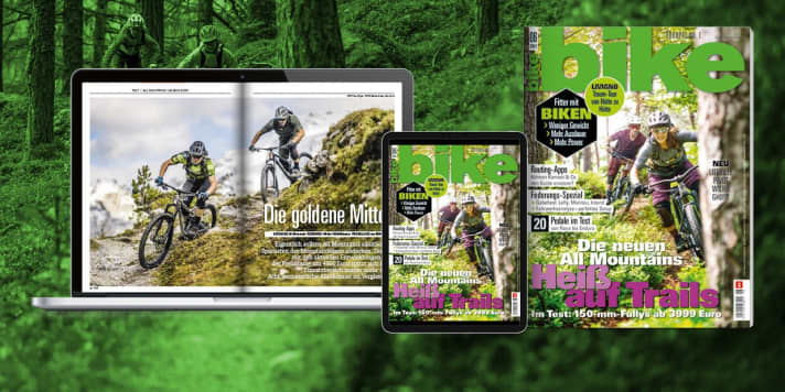   BIKE 6/2021 - in stores everywhere from 4 May. Order the printed <a href="https://www.delius-klasing.de/bike" target="_blank" rel="noopener noreferrer">issue free of shipping costs to your home</a> or read the digital edition in the BIKE app for <a href="https://itunes.apple.com/en/app/bike-das-mountainbike-magazin/id447024106?mt=8" target="_blank" rel="noopener noreferrer nofollow">iOS</a> or <a href="https://play.google.com/store/apps/details?id=com.pressmatrix.bikeapp" target="_blank" rel="noopener noreferrer nofollow">Android</a> . Experience the <a href="http://www.delius-klasing.de/bike-lesen-wie-ich-will?utm_campaign=abo_2020_6_bik_lesen-wie-ich-will&utm_medium=display&utm_source=BIKEWebsite" target="_blank" rel="noopener noreferrer">BIKE subscription</a> at a particularly favourable and convenient price.