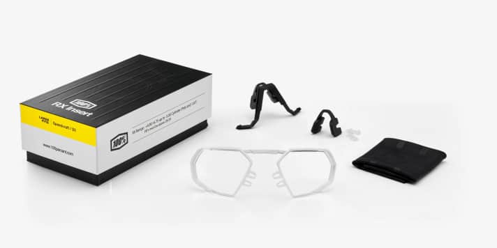 Der Optik-Clip ist mit den 100%-Modellen S3, Speedcraft und Norvik kompatibel