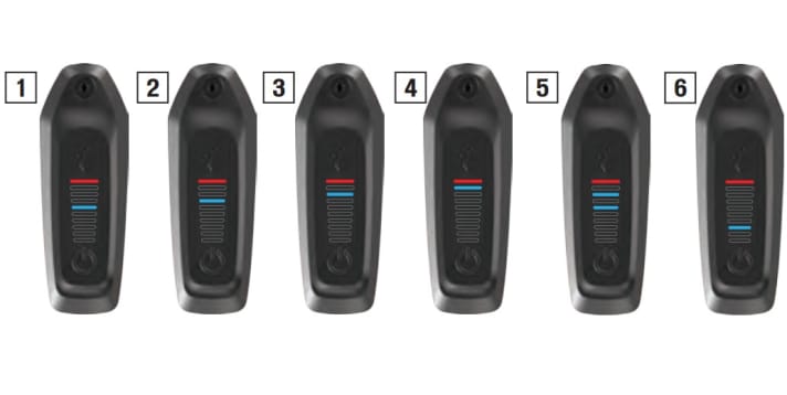 Fehlercodes auf Specializeds klassischem E-Bike-Oberrohr-Display.