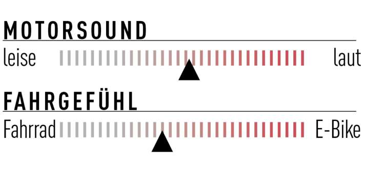 Das Antriebsgeräusch ist je nach Betriebszustand sehr unterschiedlich und reicht von sehr leise bis sehr laut. Die gute Modulation und progressive Kraftentfaltung bringen ein dynamisches Fahrgefühl.