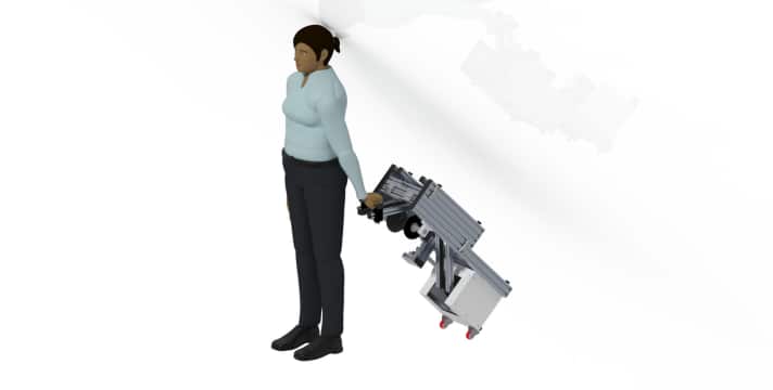 Le banc d'essai mobile doit pouvoir être transporté rapidement partout.