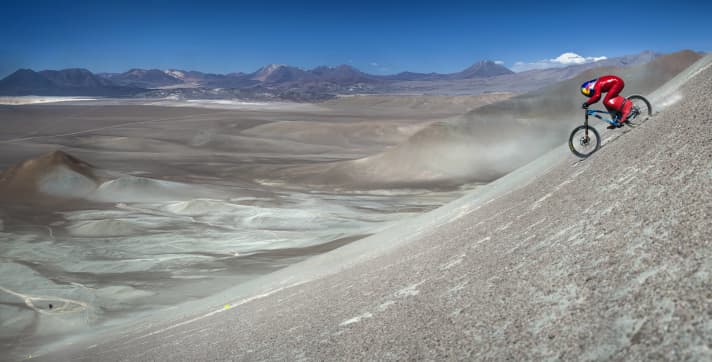Markus Stöckl: down the volcano in a latex suit.
