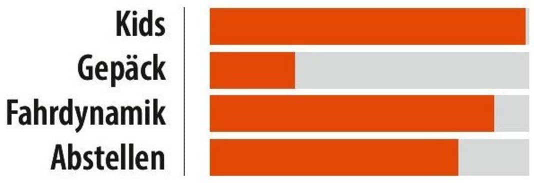The Longtail is versatile in use and can also be lifted over a few steps. This makes it easier to park on areas that are not at ground level. It is not a luggage pro.