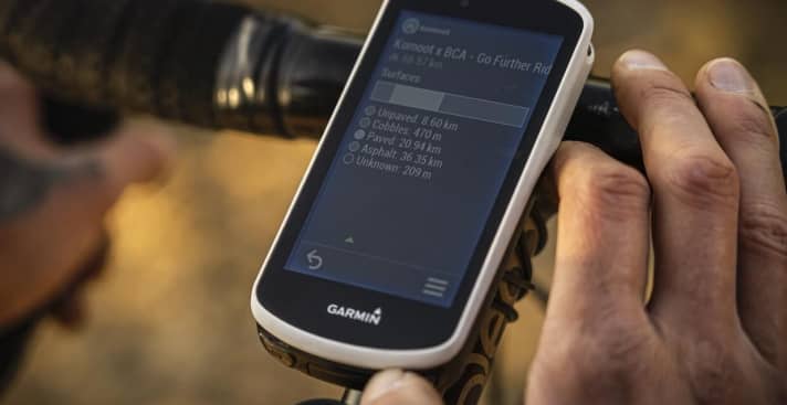 The MYBIKE tours in the komoot collection can also be loaded directly onto your Garmin sat nav.