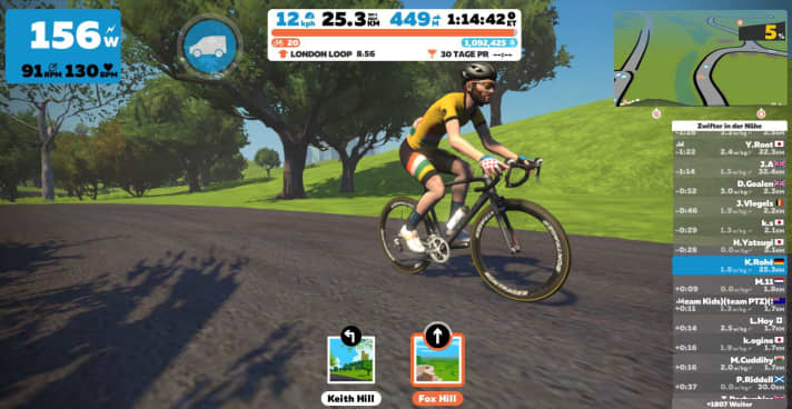   What seems unattainable in real life is easily possible on Zwift: after leveling up, you can quickly treat yourself to a new Trek Émonda and a Bontrager wheelset.