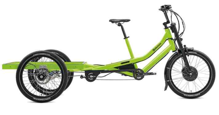 Front motors certainly have their place, as here in the Musketier heavy-duty bike from Radkutsche.