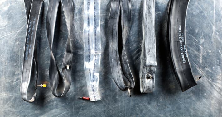   Bicycle inner tubes put to the test in the FREERIDE test lab