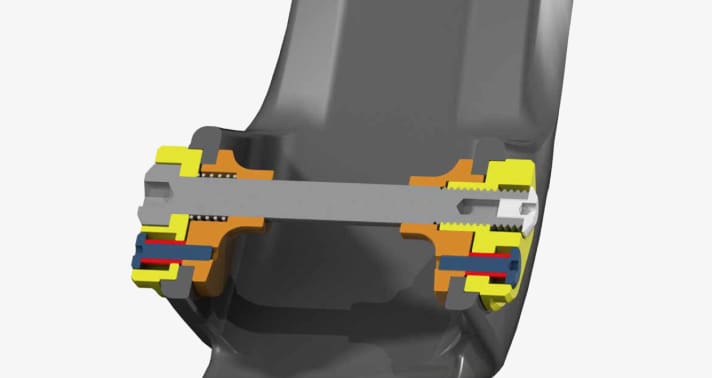   Rose's new geometry adjustment in cross-section.