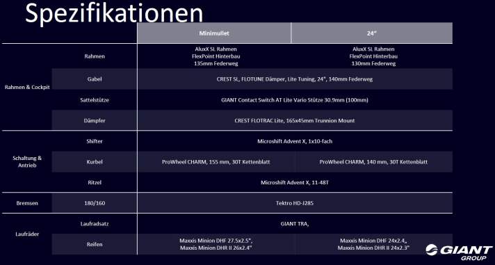 A rough overview of the features of the two Faith models.