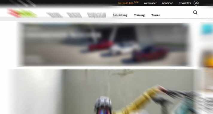 Oben rechts zu finden: Das Logo mit deinen Initialen, dahinter wartet “Mein Bereich”