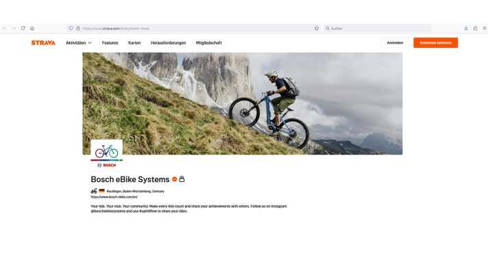 The Strava Club "Bosch eBike Systems" is designed to give sporty e-bikers a home.