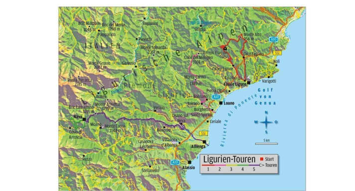   Five top tours in Liguria at a glance