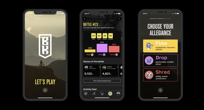 The Bike Kingdom app is more than just navigation: if you like, you can earn points, titles and victories.
