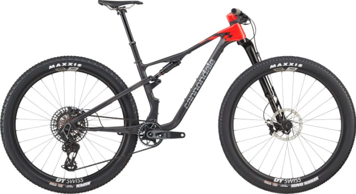 We have already tested the Scalpel 1 with X0 Transmission and Lefty Carbon extensively. In addition to the black version we tested, it is also available with red accents. Price: 9499 Euro