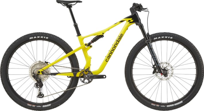 Als günstigstes Bike kommt das Cannondale Scalpel 4 mit klassischem Rockshox-Fahrwerk und traditioneller Zwölffach-Schaltung von Shimano. Preis: 4299 Euro