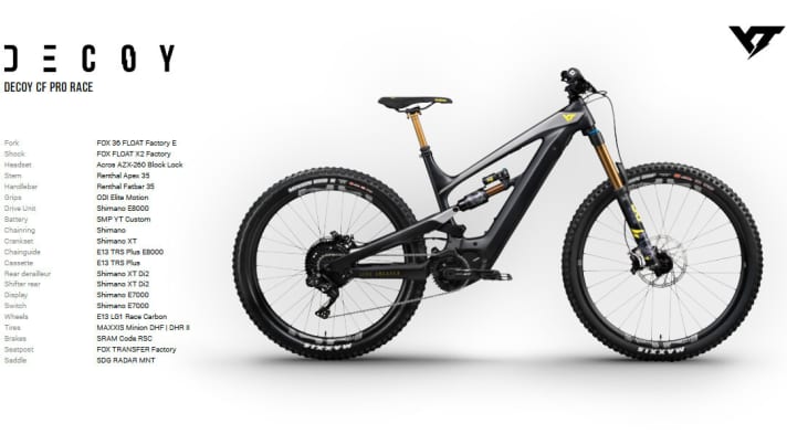   For 6599 euros, YT offers the full range of top equipment: from Kashima-coated suspension elements to a carbon wheelset.