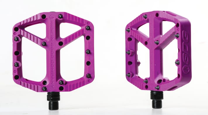 Brightly coloured and super grippy? What can the new plastic platform pedals do? Ten models put to the test. Page 54