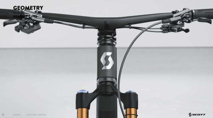 The steering angle can be adjusted by one degree with variable headset shells.