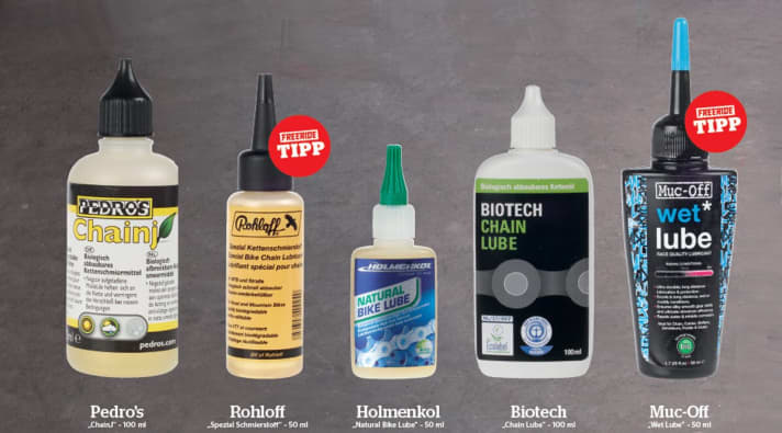   Test lubricant for the chain