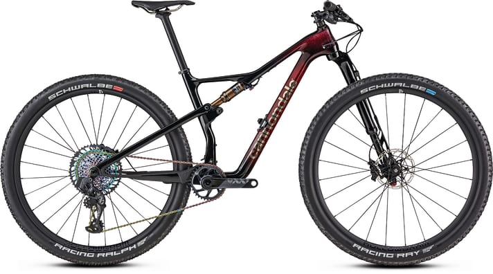 The Cannondale Scalpel Hi-Mod Ultimate is guided over the cross-country trail by the sensitive Lefty Ocho.