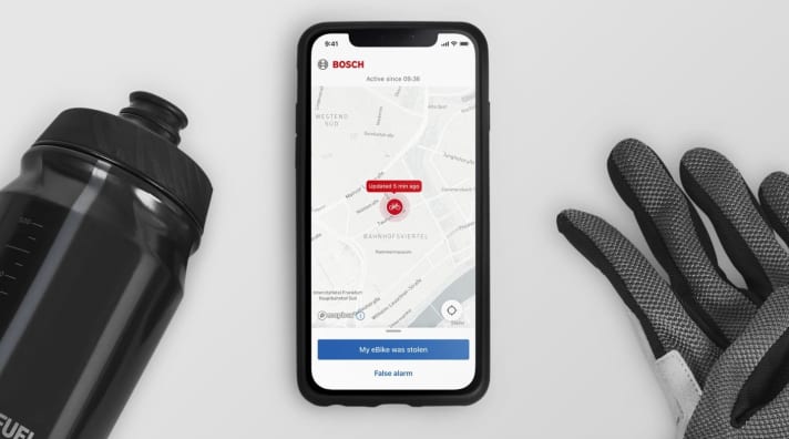 Diebstahlschutz per GPS: Dank dem im Grand Canyon:On verbauten Bosch Connect Modul lässt sich das Bike jederzeit orten.