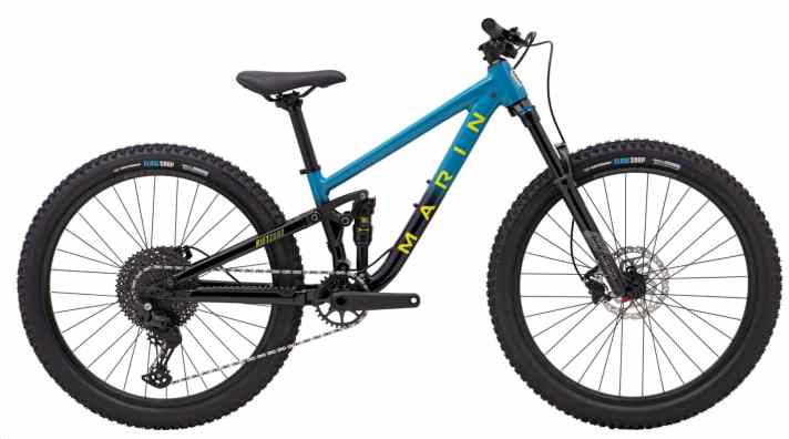 Praktisch: Das Marin Rift Zone Kinder-Mountainbike kann bei der Laufradgröße mit dem Nachwuchs mitwachsen.