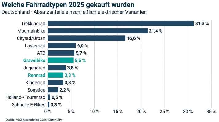 Absatzanteile der Modellgruppen einschließlich ihrer elektrischen Varianten, in Prozent.