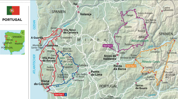 The 4 tours at a glance