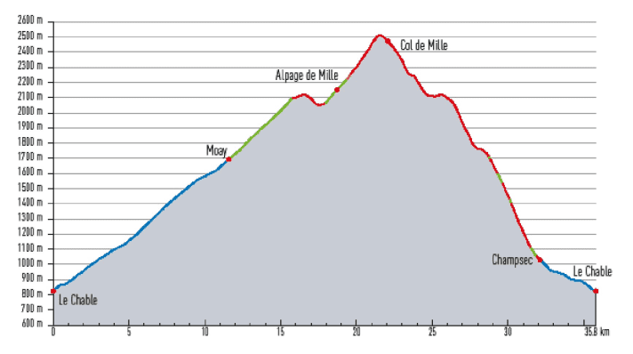 The Col de Mille trail surfs down the quiet side of the Verbier valley. Trail portion: 14 kilometres! | Profile: BIKE Magazine