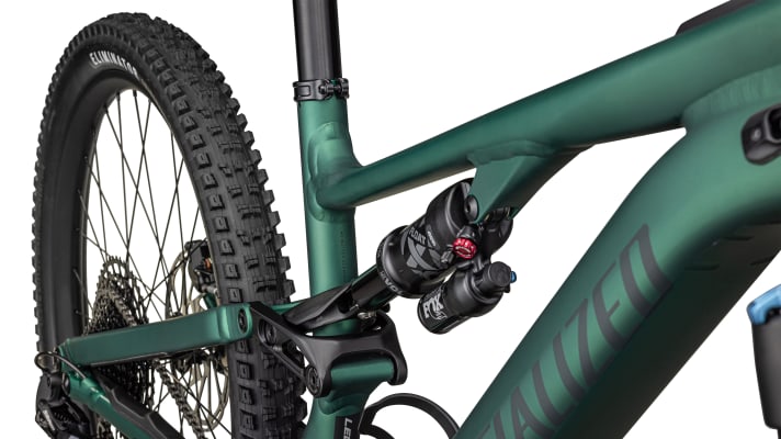 The second generation of the Levo SL no longer has the asymmetrical strut in the frame of its predecessor.