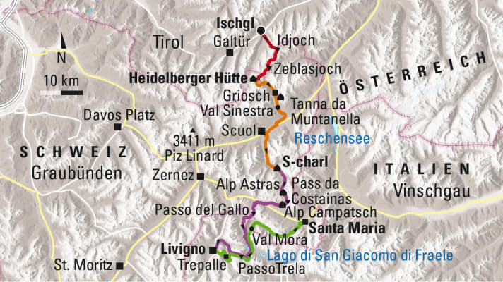   Eine Mini-Transalp in vier Tagen von Ischgl nach Santa Maria.