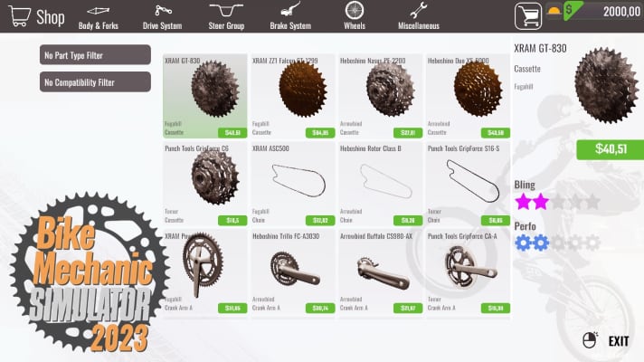 As in real life, spare parts must first be ordered in the Bike Mechanic Simulator video game before they can be installed.