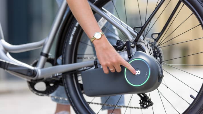 Auf Knopfdruck Betriebsbereit: Das Skarper Diskdrive System greift über die Bremsscheibe in den Antrieb ein.