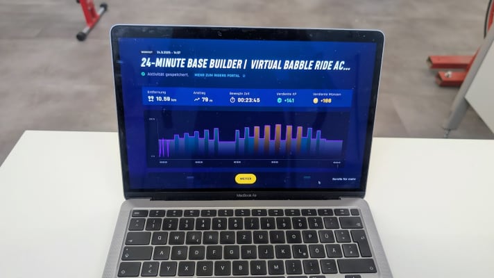 Ich habe meine erste Trainingseinheit auf Rouvy absolviert