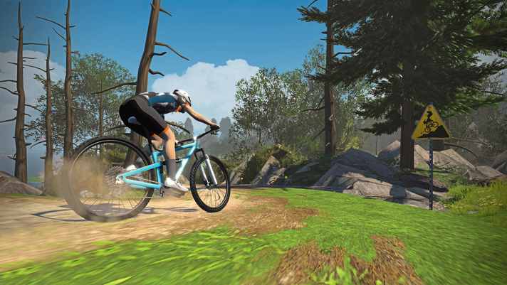 Zwift hält auch einzelne Trainingsstrecken speziell für Mountain- und Gravelbiker bereit.