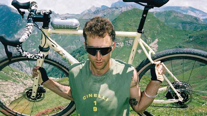 The bike in is unique - it is handmade and made by Cinelli in Milan.