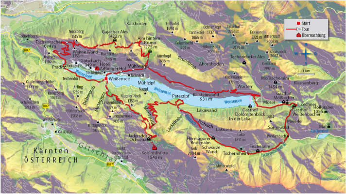   Two-day tour around Lake Weissensee