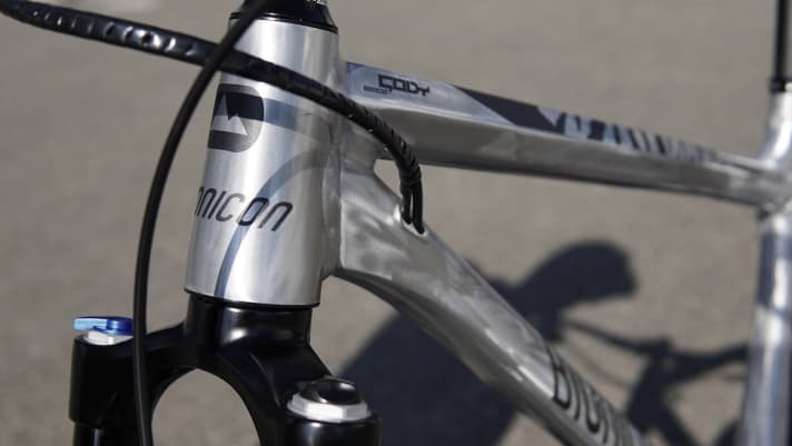   On the Cody, the brake line and the shift cable run internally.