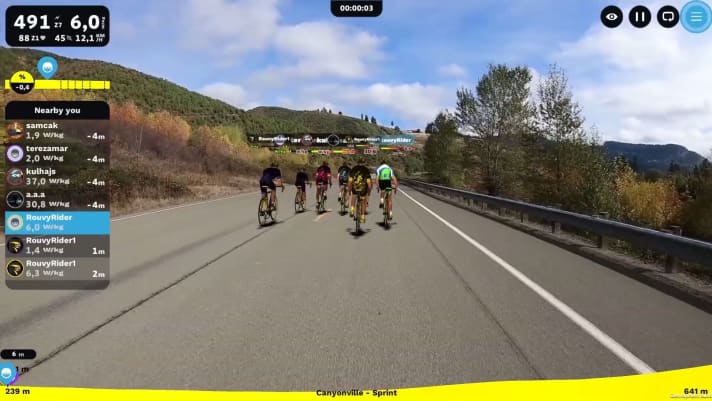 The variety of routes is a plus point for Rouvy.