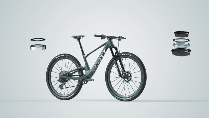   The steering angle can be adjusted via the headset shells.