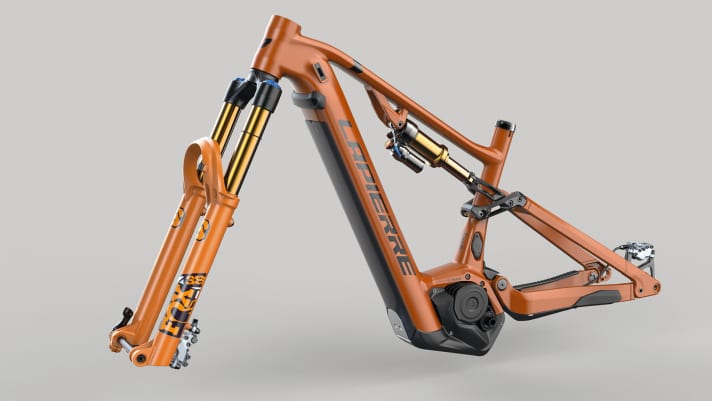 Der Overvolt AM von Lapierre: Bisher haben die Franzosen nur Bilder vom Rahmen veröffentlicht.