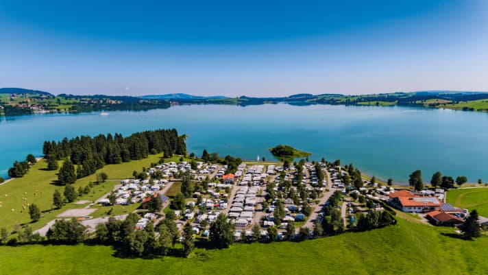   Camping Brunnen am Forggensee in the Allgäu 