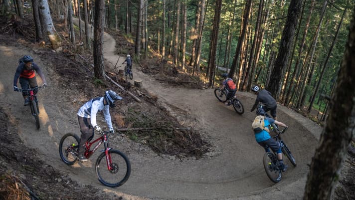 Unusually busy at the Bikepark Lienz