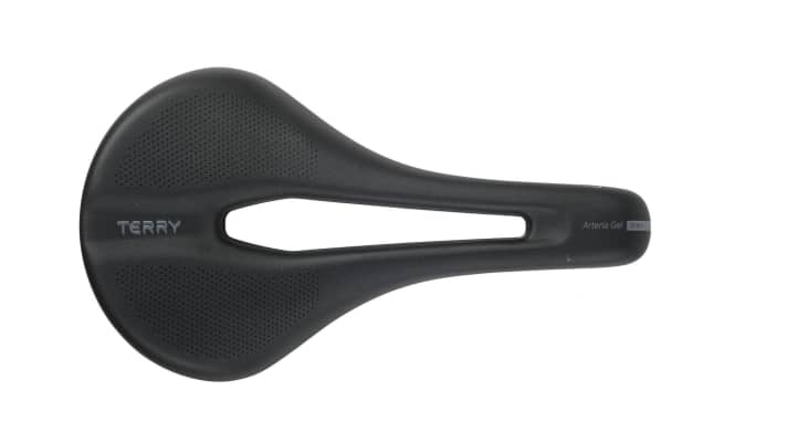 The cutout in the saddle is designed to relieve pressure on soft tissue. However, the edges of the cutout must be specially shaped to prevent the pressure from increasing there.