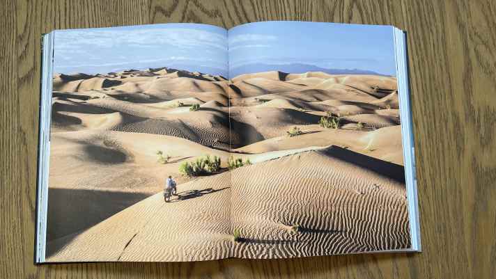 German Thomas Schenker has built himself a fatbike out of bamboo and used it to cross the Gobi Desert.