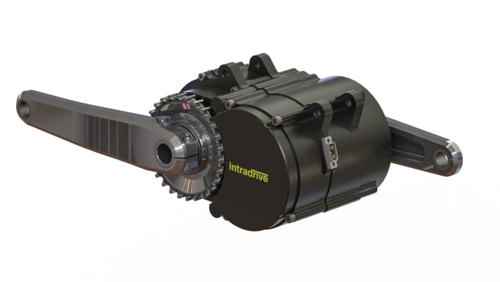 Intradrive e-bike motor with 8 gears