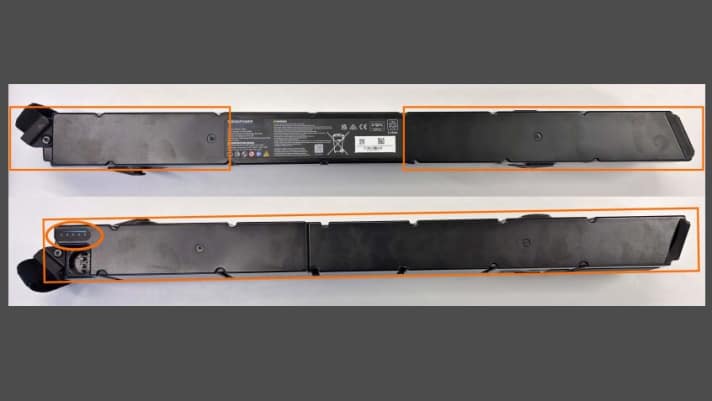 Auch an den Flanken der Batterie können sich anscheinend Risse bilden.