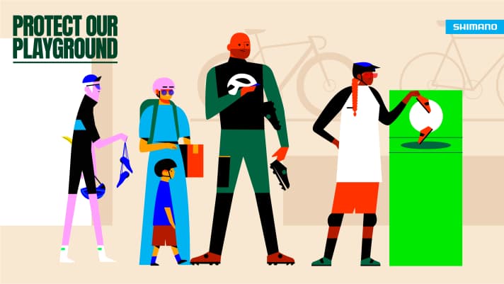 Das Recycling-Programm ist Teil der "Protect Our Playground"-Initiative von Shimano.